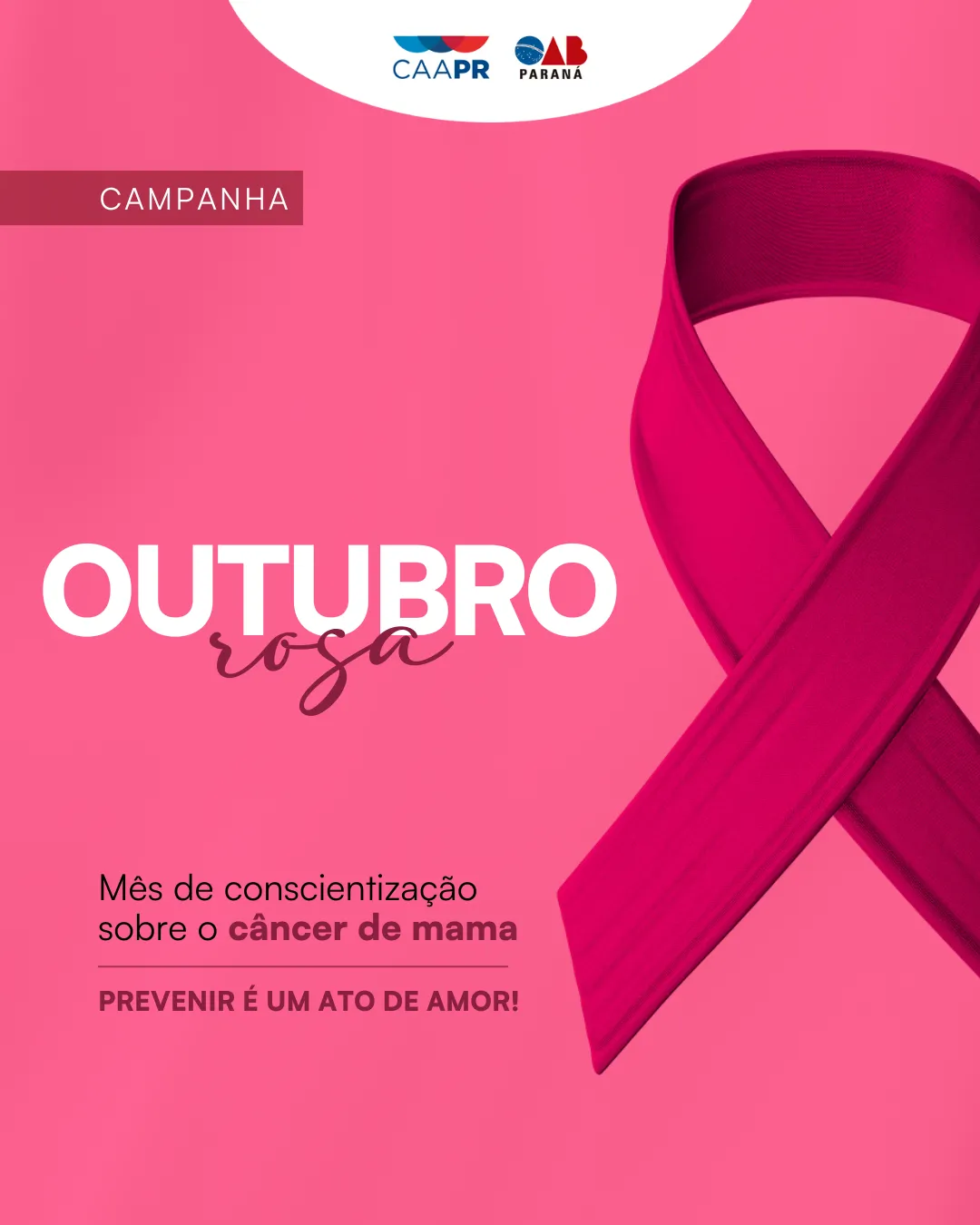 Campanha Outubro Rosa da CAAPR incentiva prevenção do Câncer de Mama  